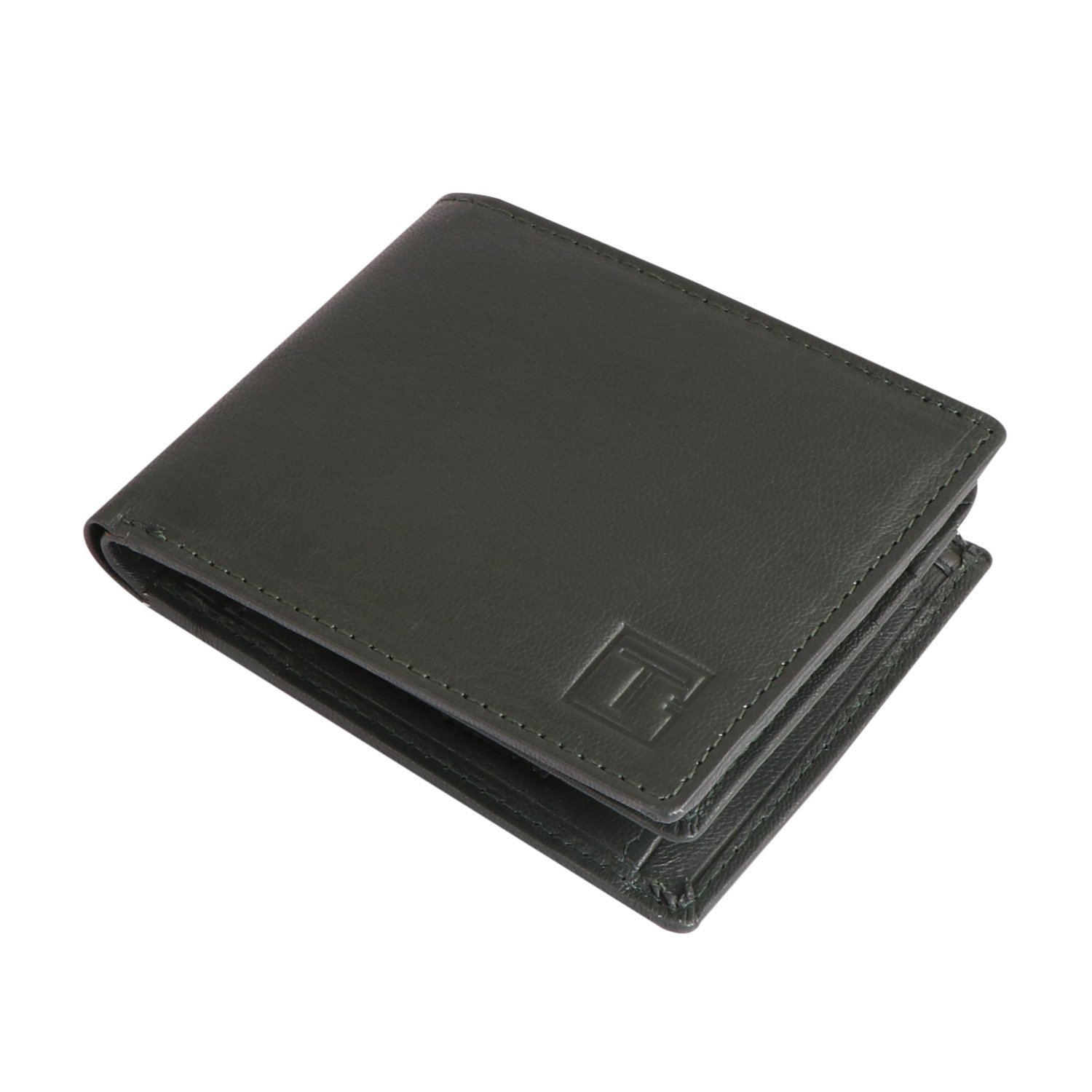 Sartorial Classic Charcoal Gray Leather Bi-fold Wallet